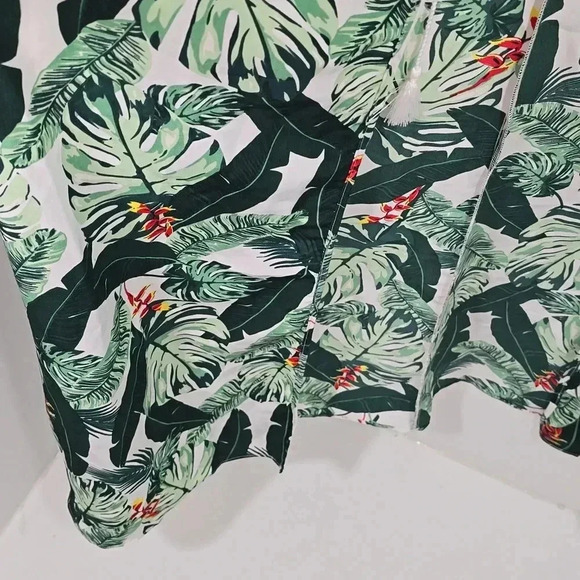 {Rachel Zoe} Curated Monstera Tassel Tie Tropical Long Cover Up Duster - Picture 7 of 16